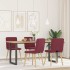 Sillas de comedor 4 unidades tela rojo