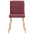 Sillas de comedor 4 unidades tela rojo