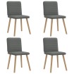 Sillas de comedor giratorias 4 unidades tela gris oscuro