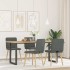Sillas de comedor giratorias 4 unidades tela gris