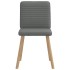 Sillas de comedor giratorias 4 unidades tela gris
