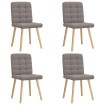 Sillas de comedor 4 unidades tela taupe