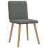 Sillas de comedor 6 unidades tela gris