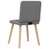 Sillas de comedor 6 unidades tela gris