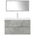 Set muebles de baño 2 piezas madera contrachapada gris