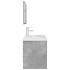 Set muebles de baño 2 piezas madera contrachapada gris