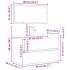 Set muebles de baño 2 piezas madera contrachapada gris