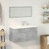 Set muebles de baño 2 piezas madera contrachapada gris