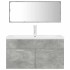 Set muebles de baño 2 piezas madera contrachapada gris