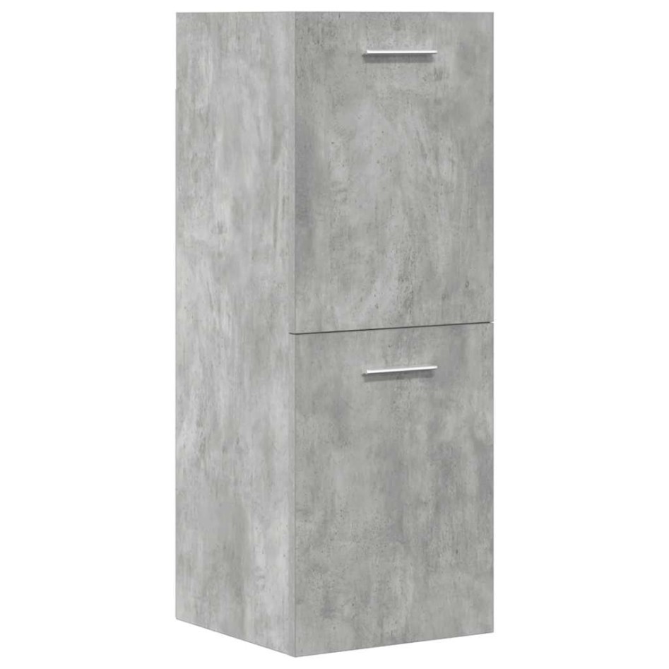 Set muebles de baño 5 piezas madera ingeniería gris