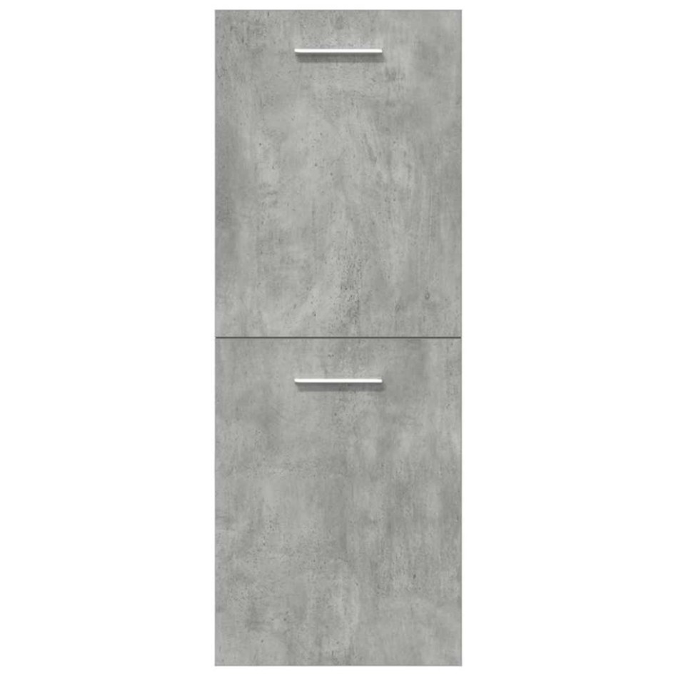 Set muebles de baño 5 piezas madera ingeniería gris