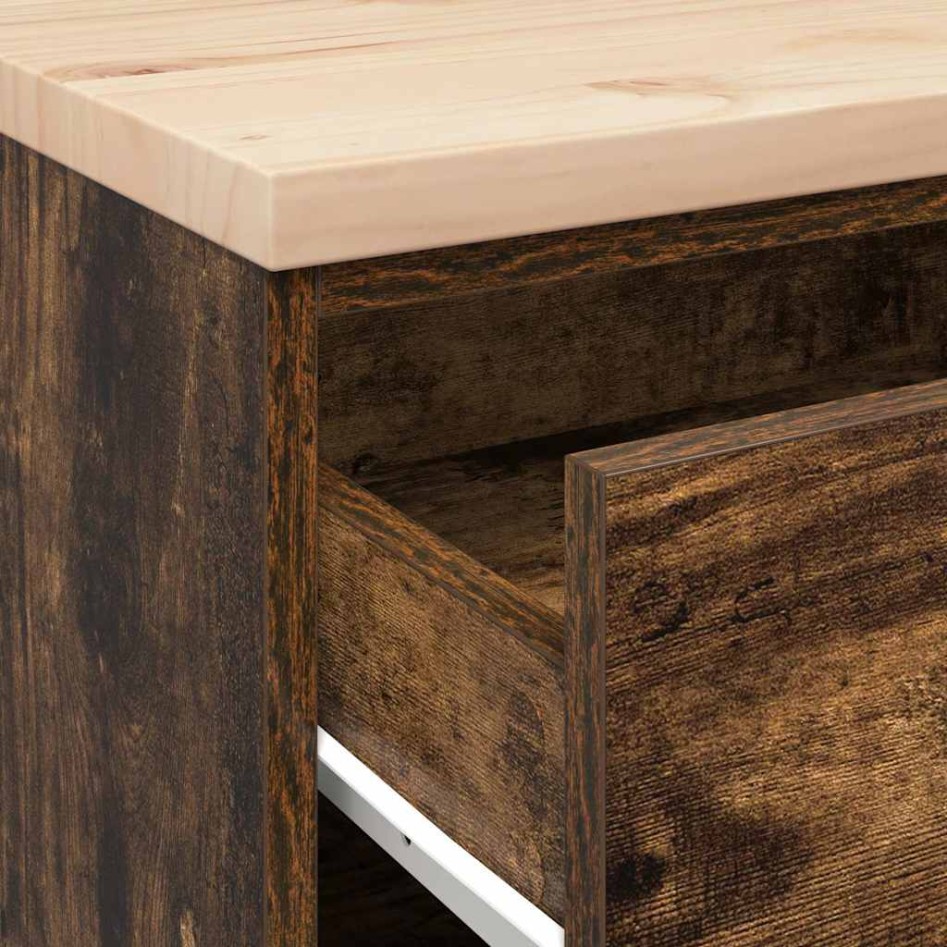 Armario de almacenamiento para garaje roble ahumado 60x51x85