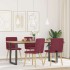 Sillas de comedor 4 unidades tela rojo