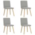 Sillas de comedor 4 uds tela gris
