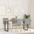 Sillas de comedor 4 uds tela gris
