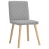 Sillas de comedor 4 uds tela gris