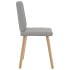 Sillas de comedor 4 uds tela gris