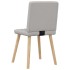 Sillas de comedor 4 uds tela gris