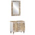 Conjunto de muebles de baño 2 piezas madera maciza de