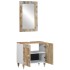 Conjunto de muebles de baño 2 piezas madera maciza de