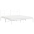 Estructura de cama de metal con cabecero blanco 183x213