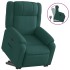 Sillón reclinable elevable tela verde