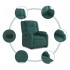 Sillón reclinable elevable tela verde