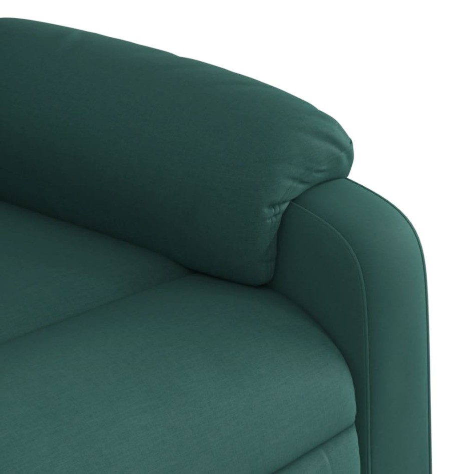 Sillón reclinable elevable tela verde