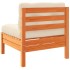Set de sofás jardín 5 pzas con cojines madera pino marrón
