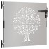 Puerta de jardín acero corten diseño árbol 85x75