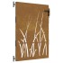 Puerta de jardín acero corten diseño hierba 85x125