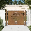 Puerta de jardín acero corten diseño árbol 105x105 cm