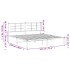 Estructura de cama de metal con cabecero blanco 183x213