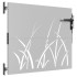 Puerta de jardín acero corten diseño hierba 85x75