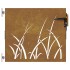 Puerta de jardín acero corten diseño hierba 85x75