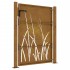 Puerta de jardín acero corten diseño hierba 105x155