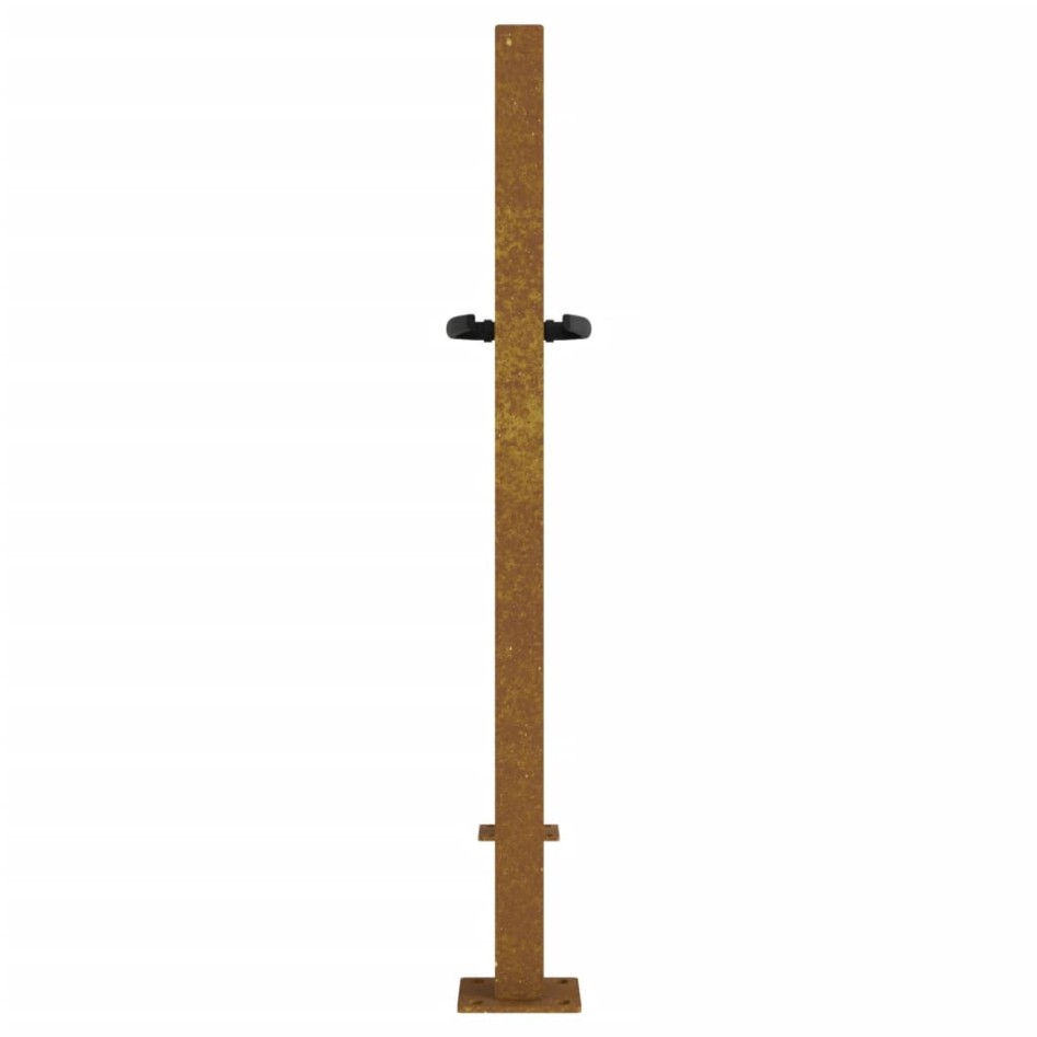 Puerta de jardín acero corten 105x80