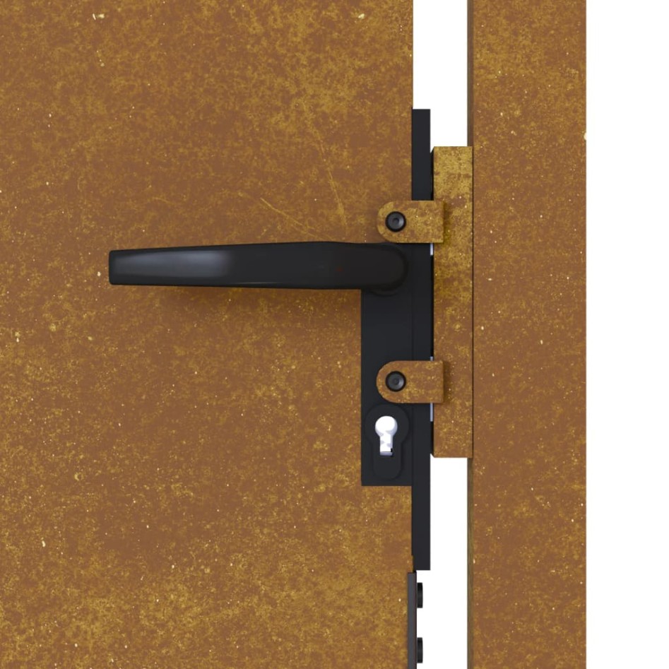 Puerta de jardín acero corten 105x80