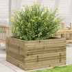 Jardinera de madera de pino impregnada 80x80x46 cm