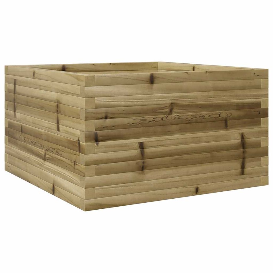 Jardinera de madera de pino impregnada 80x80x46