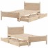 Estructura de cama sin colchón madera maciza pino 75x190