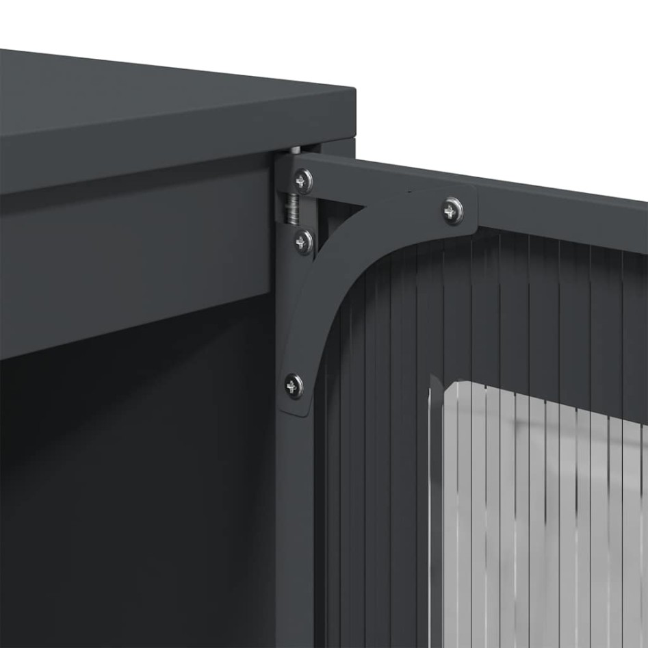 Aparador de acero gris antracita 68x39x123