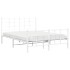 Estructura cama metal con cabecero y estribo blanco 140x200