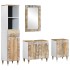 Conjunto de muebles de baño 4 piezas madera maciza de