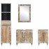 Conjunto de muebles de baño 4 piezas madera maciza de