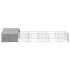 Caseta perros exterior con corral 8x2x1,5 m acero
