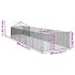 Caseta perros exterior con corral 8x2x1,5 m acero
