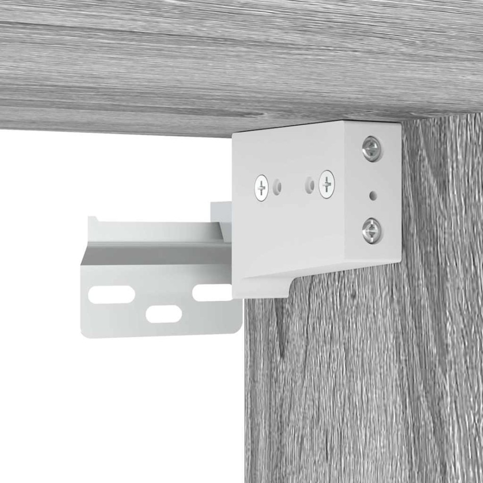 Armarios 2 uds para garaje madera ingeniería gris