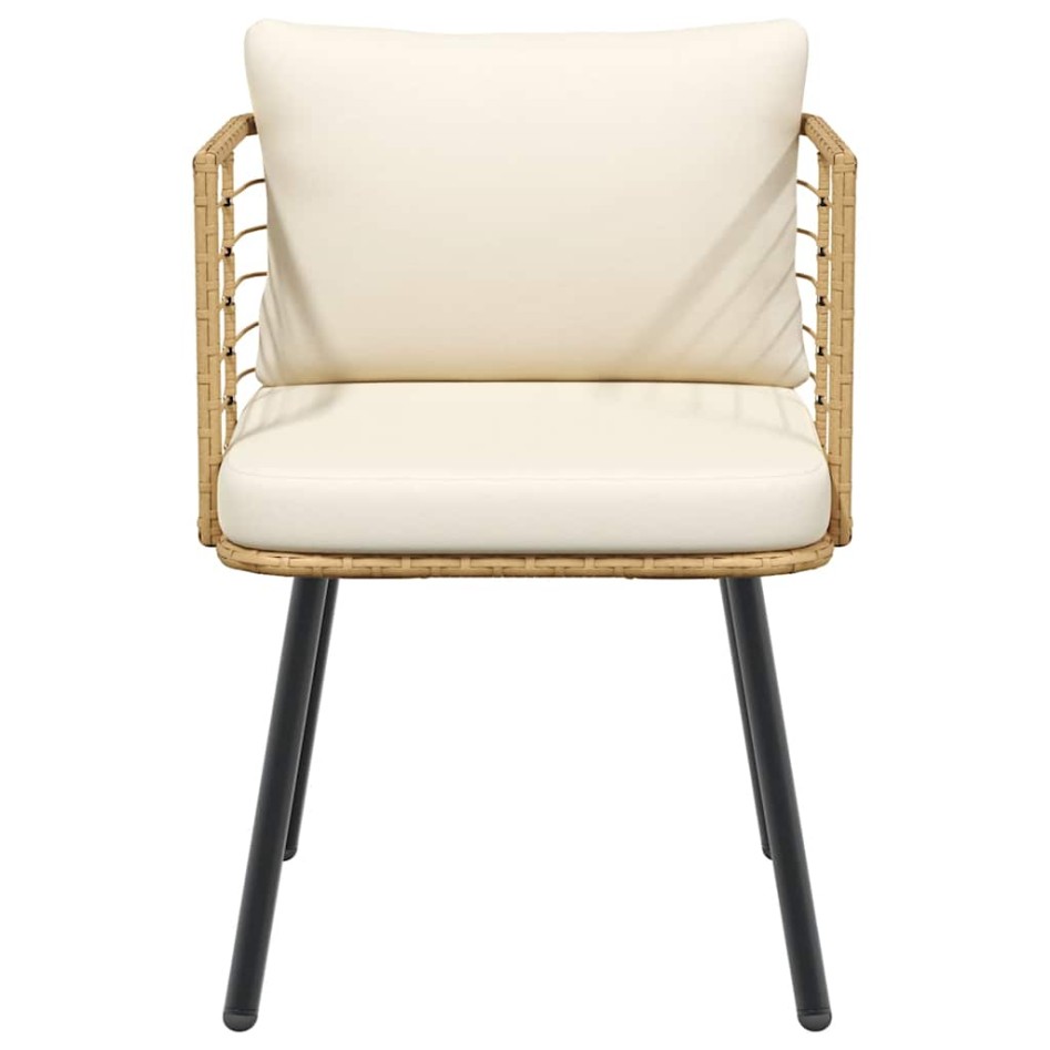 Sillones de jardín con cojines 2 uds ratán sintético