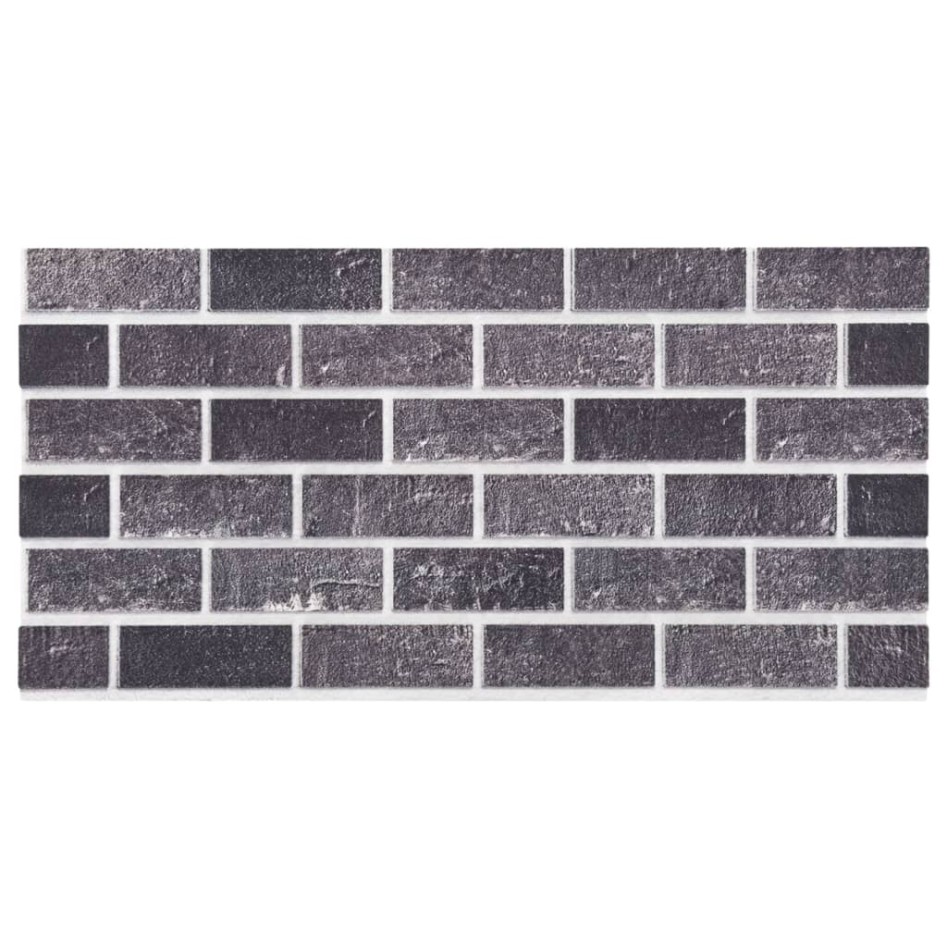 Paneles de pared 3D diseño de ladrillo 10 uds EPS negro y
